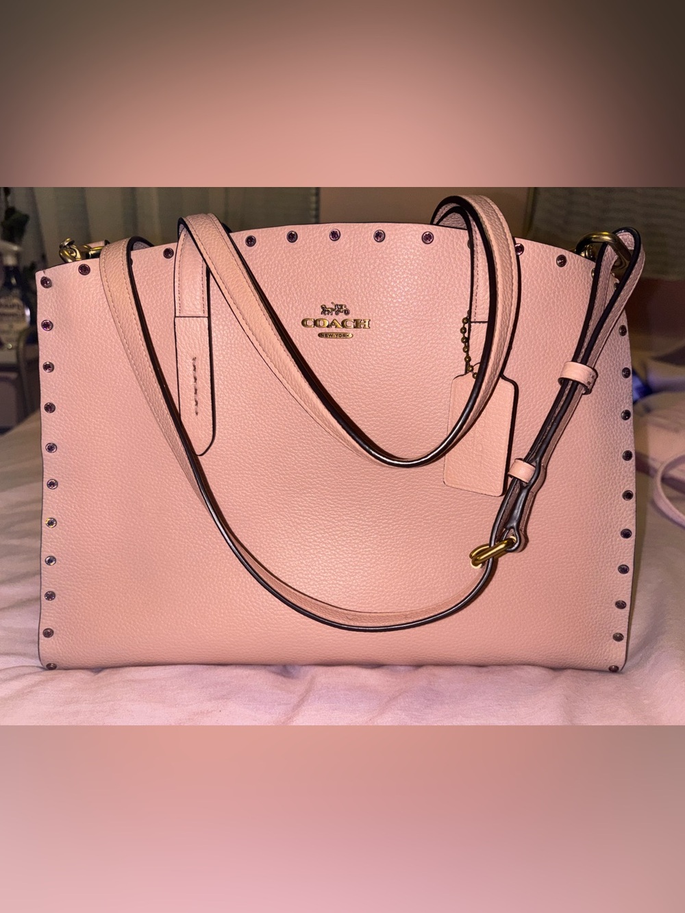 COACH Charlie Carryall w/ Crystal Rivets